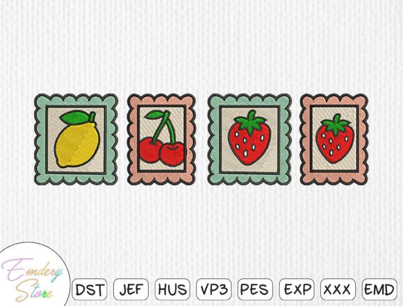 Download Cute Fruit Stamp Embroidery Set - Set Collection