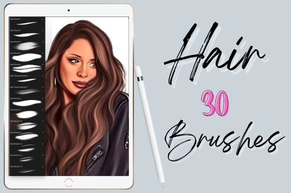 Download Procreate Hair Brushes Set - Set Collection