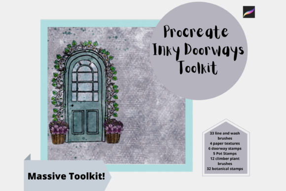 Download Procreate Doors Ink Line Wash Brush Set - Set Collection