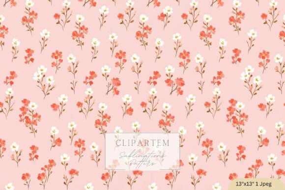 Download Blush Ditsy Wildflower Pattern Pink Red - Pattern Collection