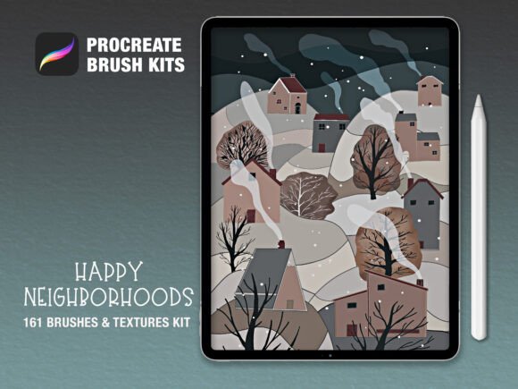 Download Procreate Happy Neighborhoods Brushset - Set Collection
