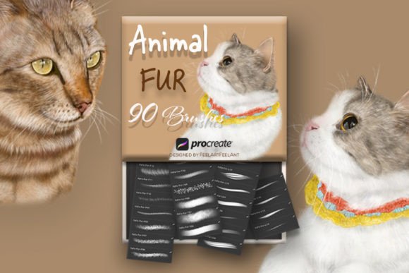 Download Fur Brush Set for Procreate - Set Collection