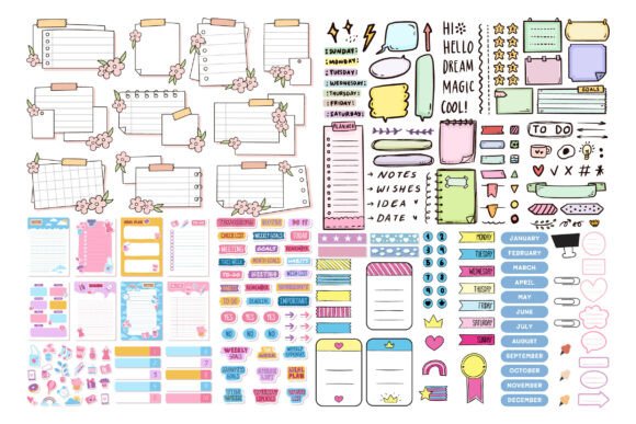Download DIY Planner Stickers Printable Bundle - Print Collection