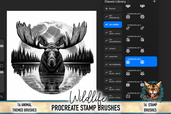 Download Wildlife Procreate Brush Set - Set Collection