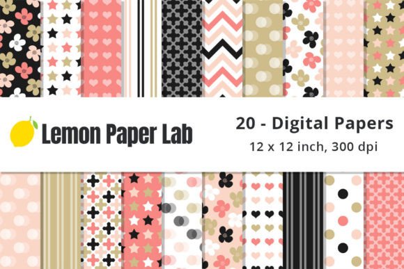 Download Pink, Black and Tan Geometric Patterns - Pattern Collection