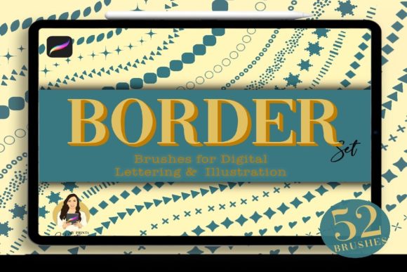 Download Border Procreate Brush Set | 52 Brushes - Set Collection