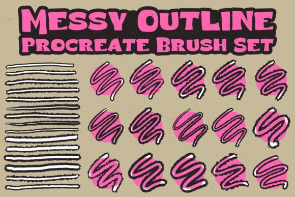 Download Procreate Messy Outlines Brush Set - Set Collection