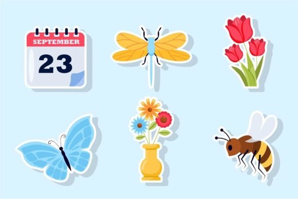 Download Set Collection of Spring Sticker - Set Collection