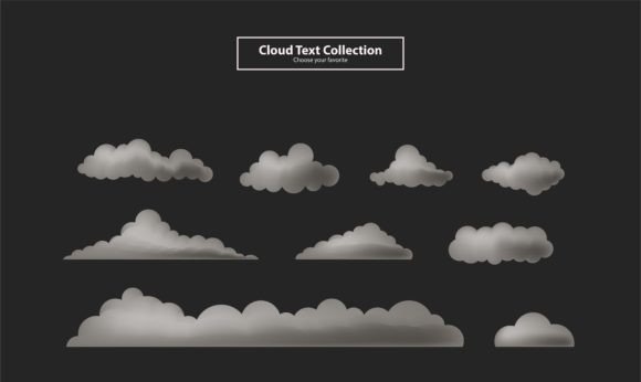 Download Cartoon Clouds Collection Set Background - Set Collection