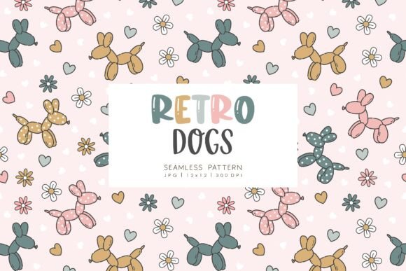 Download Seamless Pattern Retro Dogs 3 - Pattern Collection