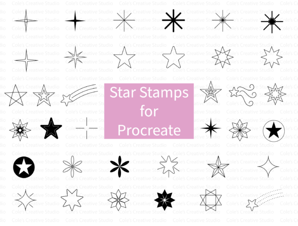 Download Procreate Star Stamp Brush Set - Set Collection