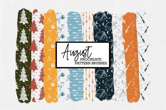 Download Camping Procreate Pattern Brushes | Augu - Pattern Collection