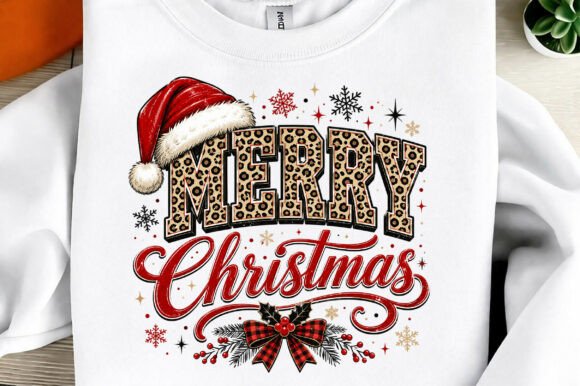Download Merry Christmas Leopard Print PNG - Print Collection