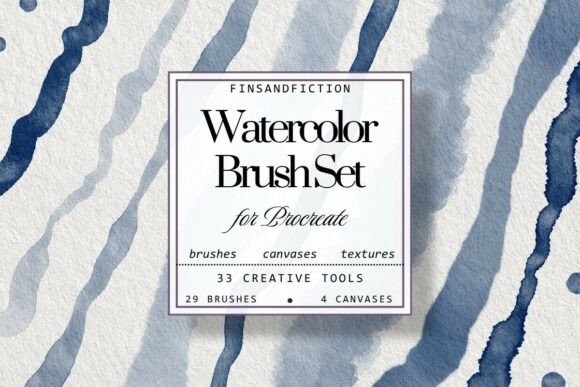Download Wet Watercolor Procreate Brush Set - Set Collection