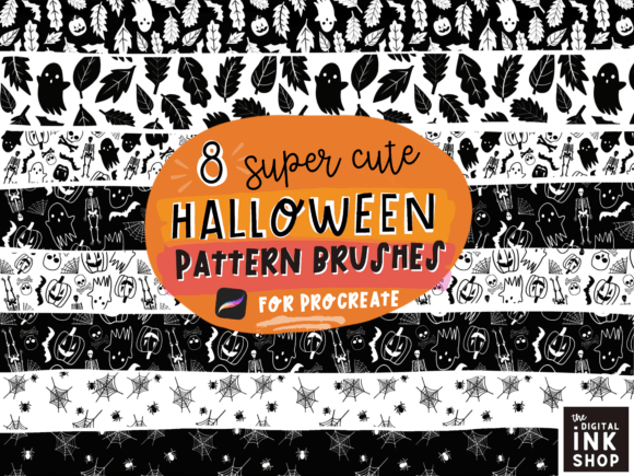 Download &nbsp;Halloween Procreate Pattern Brushes - Pattern Collection