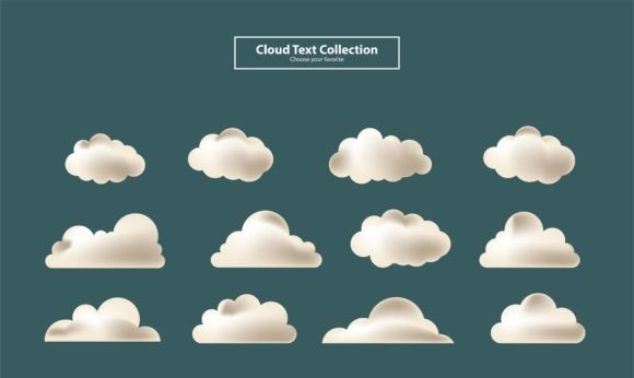 Download Cartoon Clouds Collection Set Background - Set Collection