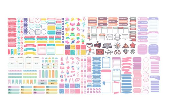 Download DIY Planner Stickers Printable Bundle - Print Collection