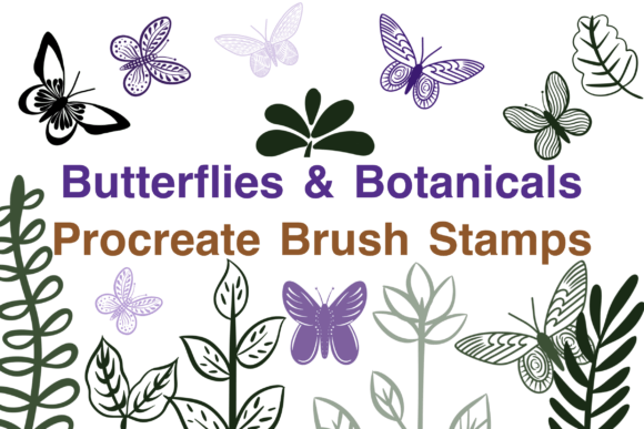 Download Butterfly Procreate Brush Stamps Set - Set Collection