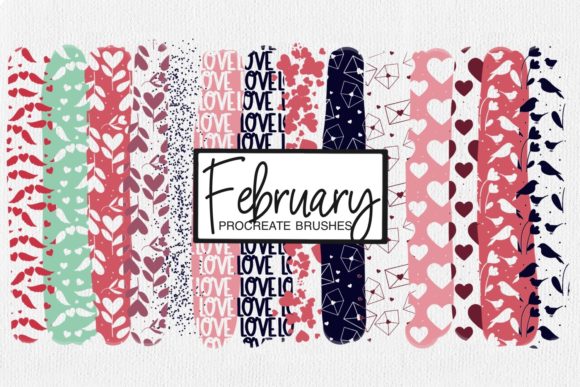 Download February Procreate Pattern Brushes - Pattern Collection