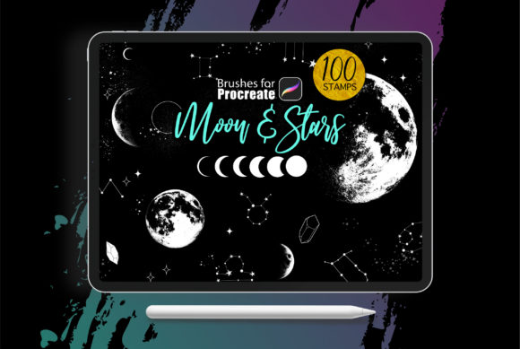 Download Procreate Brushes - Moon and Stars - Premium Bundle