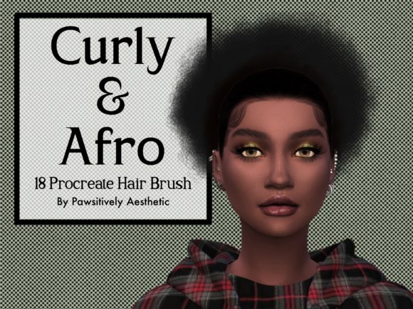 Download Curly Hair Brush Set for Procreate - Set Collection