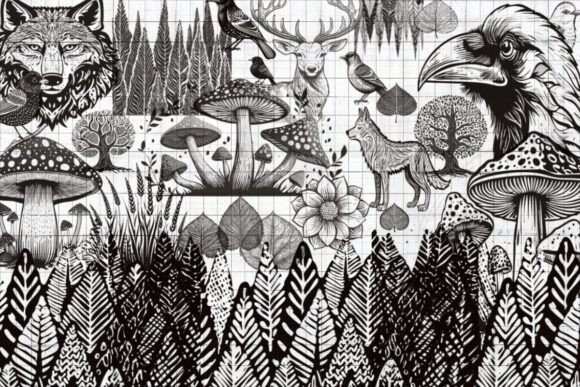 Download Forest Stencil Stamp Brush Set Procreate - Set Collection