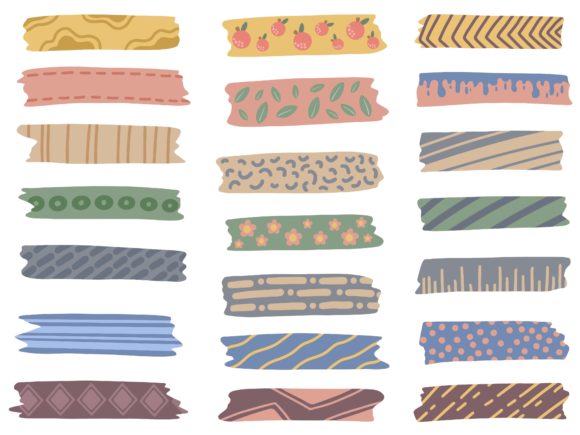 Download Set of Cute Washi Tape Collection - Set Collection
