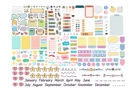 Download DIY Planner Stickers Printable Bundle - Print Collection