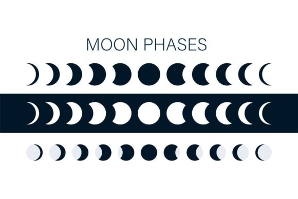 Download Moon Phases Astronomy Icon Set. Vector - Set Collection