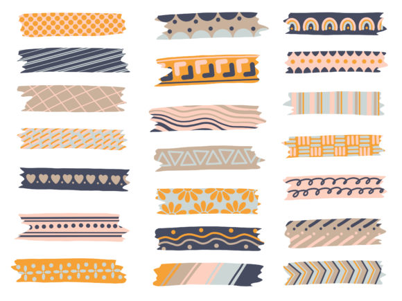 Download Set of Cute Washi Tape Collection - Set Collection