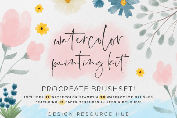 Download Procreate Watercolor Set, Stamps, Brushe - Set Collection
