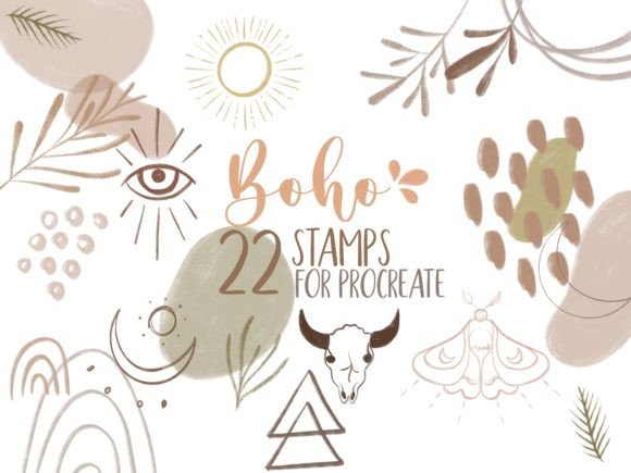 Download Procreate Boho Stamps Brushes Pack - Premium Resources