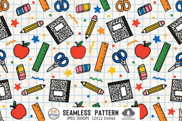 Download Back to School Seamless Pattern Paper - Pattern Collection