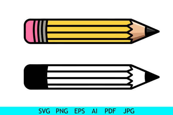 Download Cute Cartoon Pencil Clipart Set - Set Collection