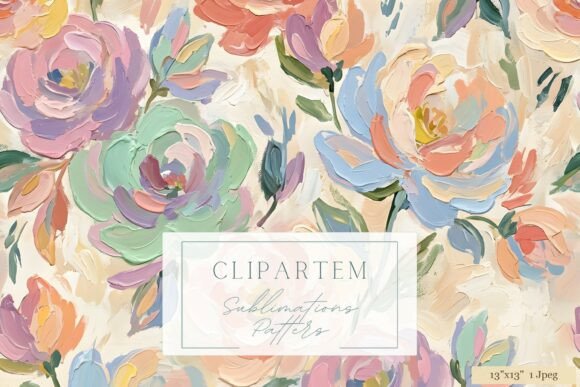 Download Flowers Oil Painting Seamless Pattern - Pattern Collection