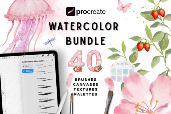 Download Watercolor Procreate Brush Set - Set Collection
