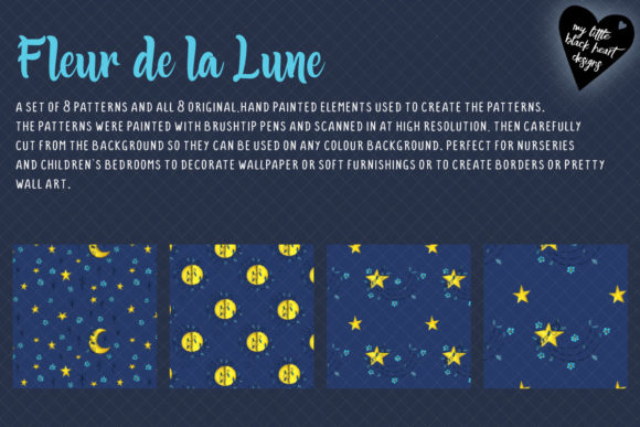 Download Fleur De La Lune Patterns and Elements - Pattern Collection