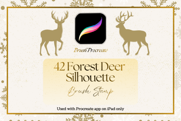 Download 42 Forest Deer Procreate Brush Stamp Set - Set Collection