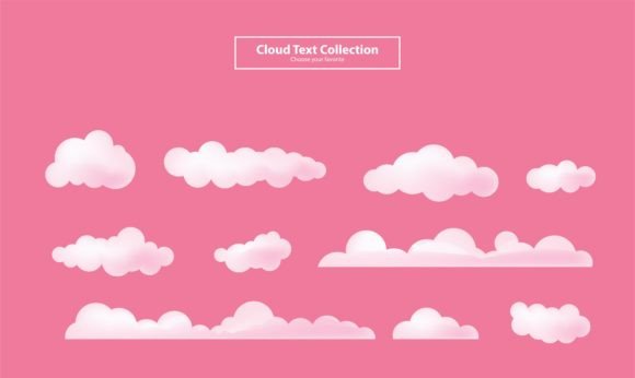 Download Cartoon Clouds Collection Set Background - Set Collection