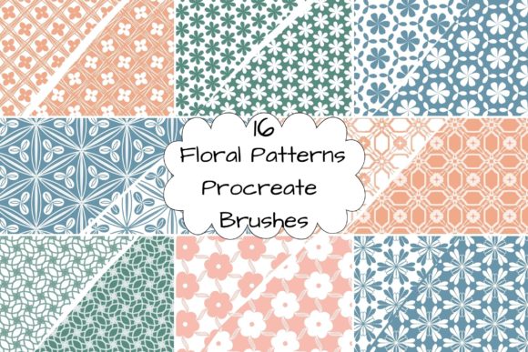 Download 16 Floral Patterns Procreate Brushes - Pattern Collection