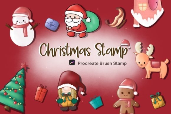 Download Procreate Brush Stamp 20 Christmas Set1 - Set Collection