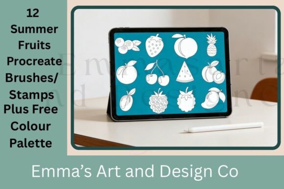 Download Summer Fruit Brushes Procreate Stamp Set - Set Collection