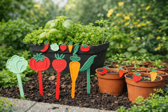 Download Vegetable Plant Markers - Garden Labels&nbsp;STL - 3D Models for 3D Print - Print Collection