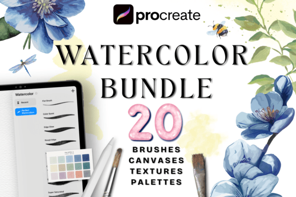 Download Watercolor Procreate Brush Set - Set Collection