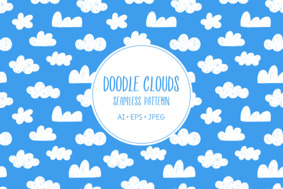 Download Hand-drawn Doodle Clouds Pattern - Pattern Collection