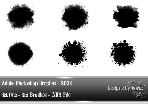 Download Six Abstract Adobe Photoshop Brushes Set - Set Collection