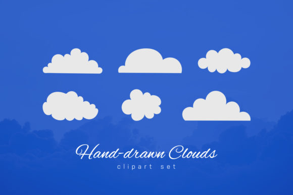 Download Hand-drawn Clouds Clipart Set - Set Collection