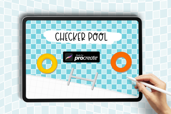 Download Checker Pool Pattern Brush | Procreate - Pattern Collection