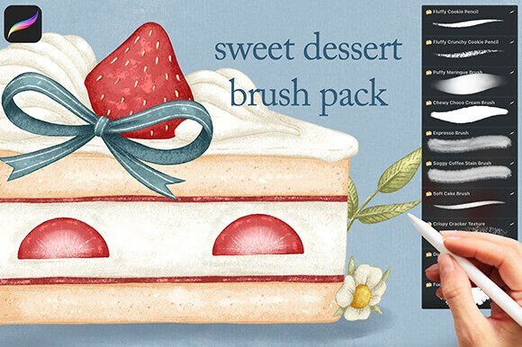 Download Sweet Dessert Procreate Brush Set - Set Collection