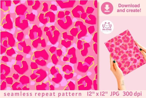 Download Pink Valentine Wild Leopard Pattern - Pattern Collection